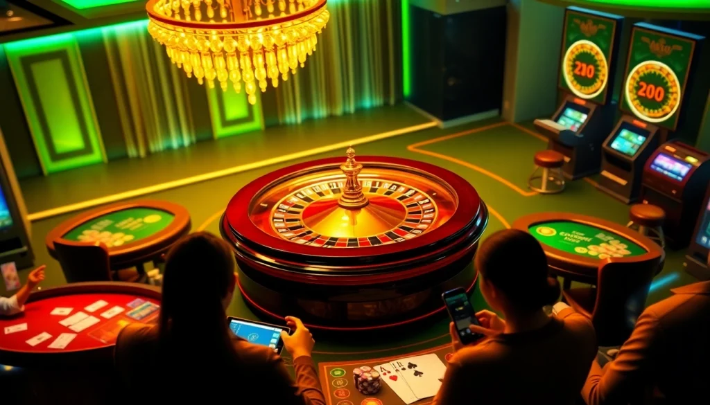 Sbobet link alternatif showcases an exciting online betting experience with a vibrant casino atmosphere.