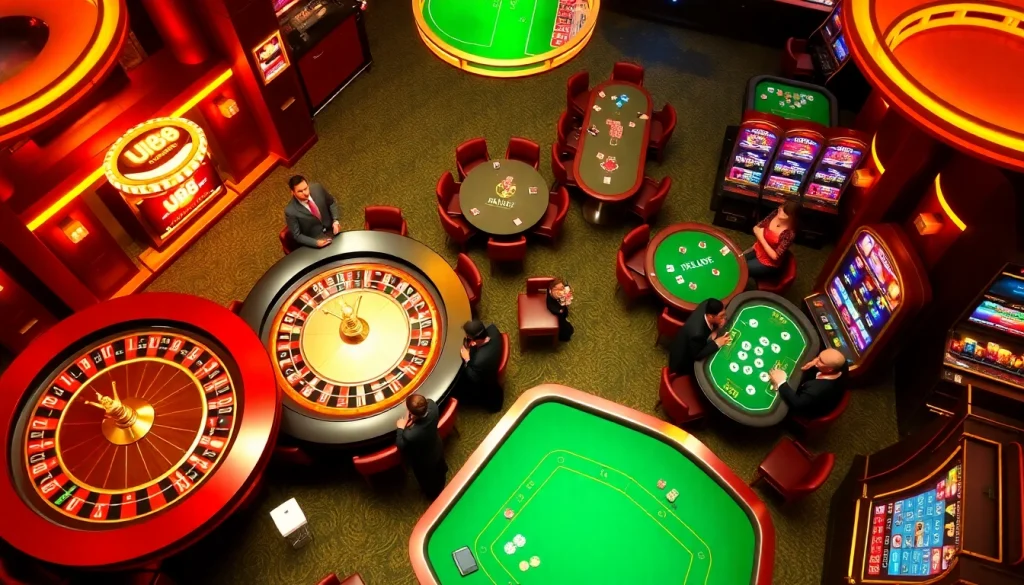 Players engaging in high-stakes games on the UU88 platform, showcasing vibrant casino excitement.