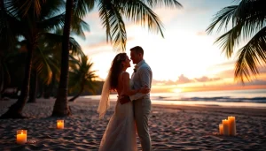 Capture moments of love as a destination photographer on a stunning beach at sunset.