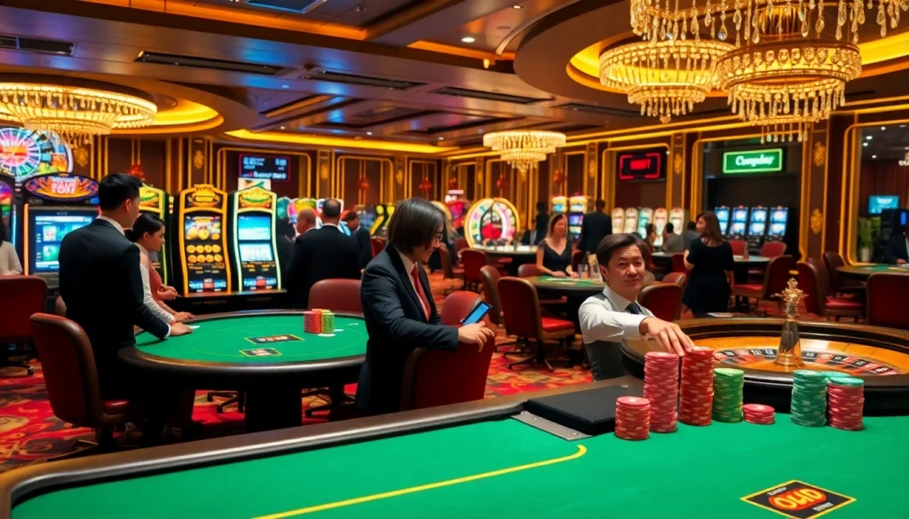 Experience the excitement at Nhà Cái OKFUN with engaging casino games and vibrant poker action.
