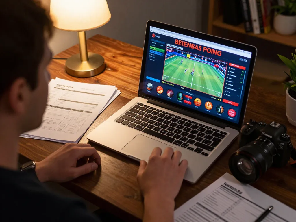 Engaging in live gambling action with wala88 casino platform on laptop, showing immersive cockfighting experience