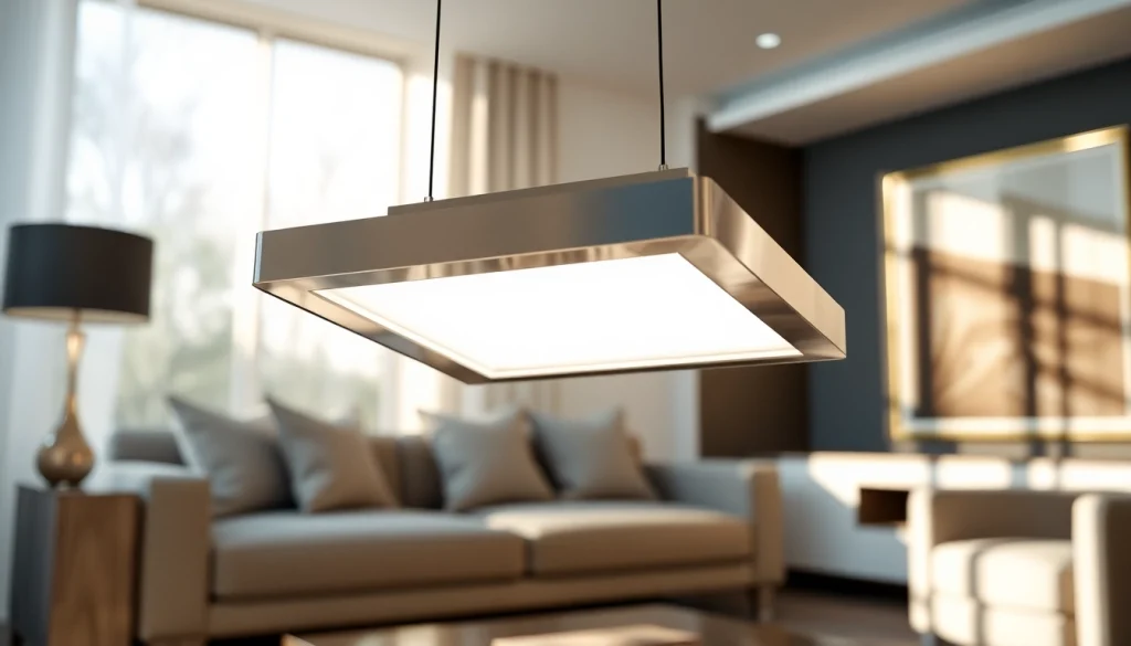 Illuminate your space with a modern square light fixture that complements contemporary decor.