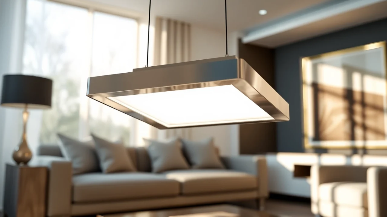 Illuminate your space with a modern square light fixture that complements contemporary decor.