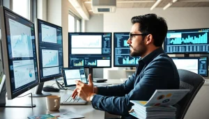 Engaging email marketing strategies with hubspot marketing email tools showcased in a modern office.