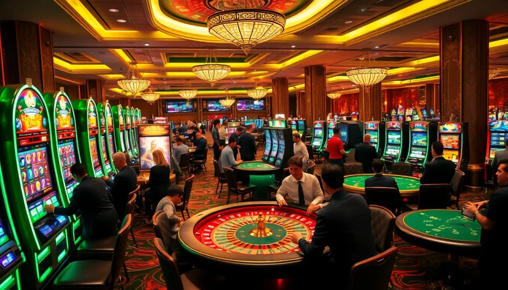 Experience thrilling games at mmoo.com with vibrant casino scenes and engaging players.